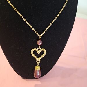 AVON   Heart Tear Drop Necklace